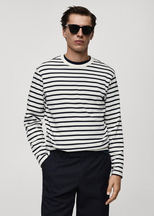 Mango Gestreiftes T-Shirt aus 100 % Baumwolle