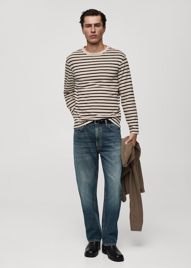 Mango Gestreiftes T-Shirt aus 100 % Baumwolle Hotsell