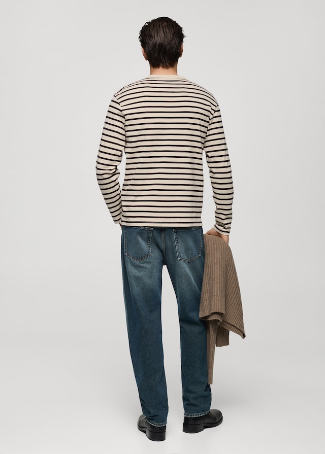 Mango Gestreiftes T-Shirt aus 100 % Baumwolle Hotsell