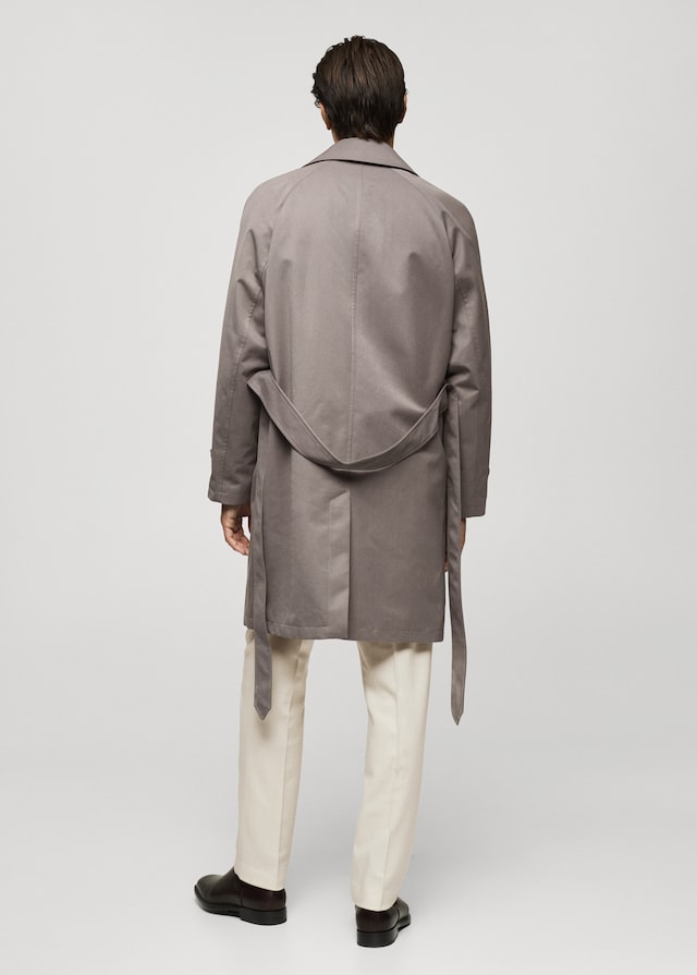 Mango Trenchcoat mit Gürtel und mattiertem Finish Kostenloser Versand