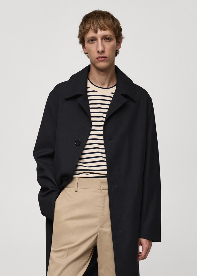 Mango Oversized-Trenchcoat aus Comfort-Stretch-Gewebe Fabrik Onlineshop
