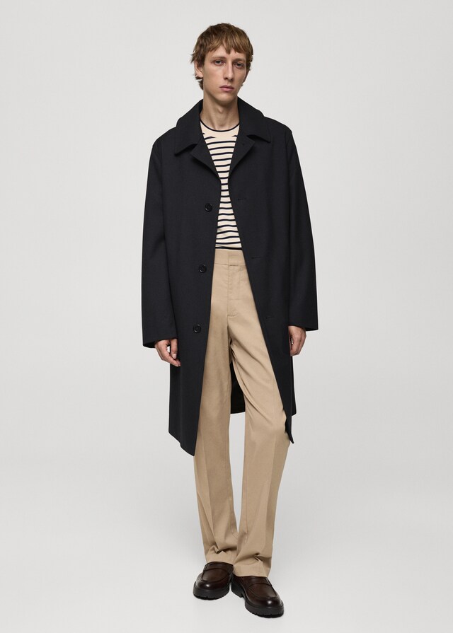 Mango Oversized-Trenchcoat aus Comfort-Stretch-Gewebe Fabrik Onlineshop