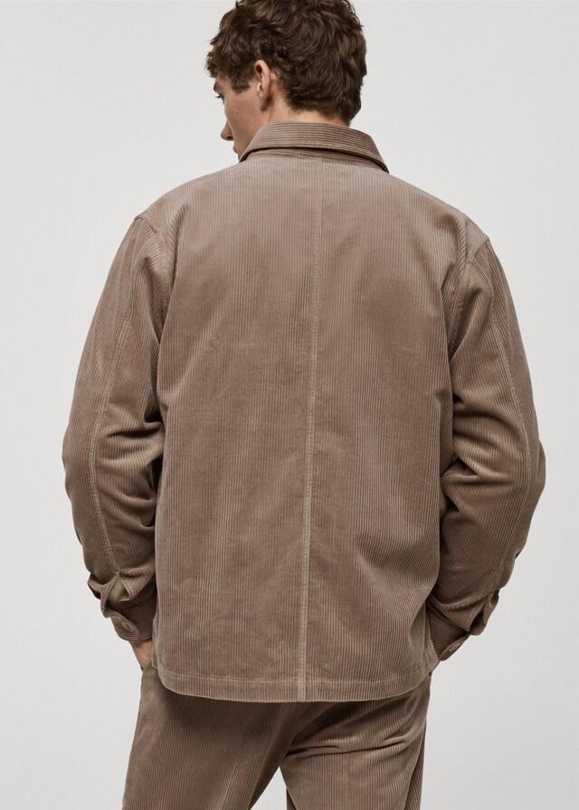 Mango Cord-Overshirt mit Taschen Rabatt