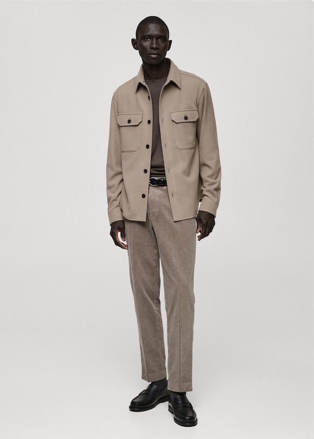 Mango Flanell-Overshirt aus Wollgemisch Günstig kaufen