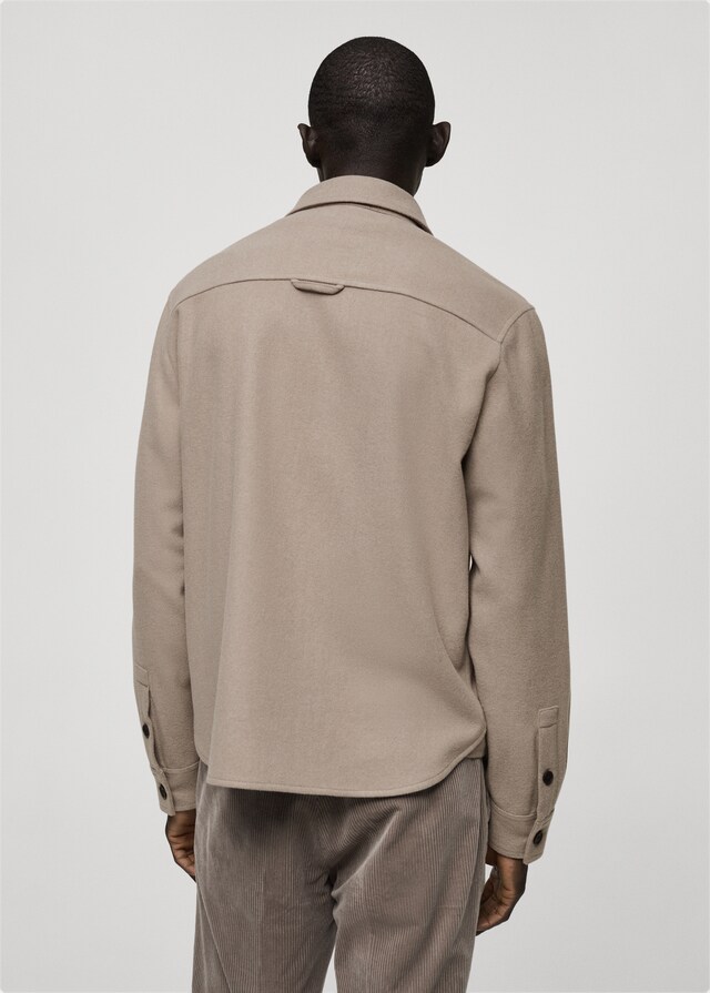 Mango Flanell-Overshirt aus Wollgemisch Günstig kaufen