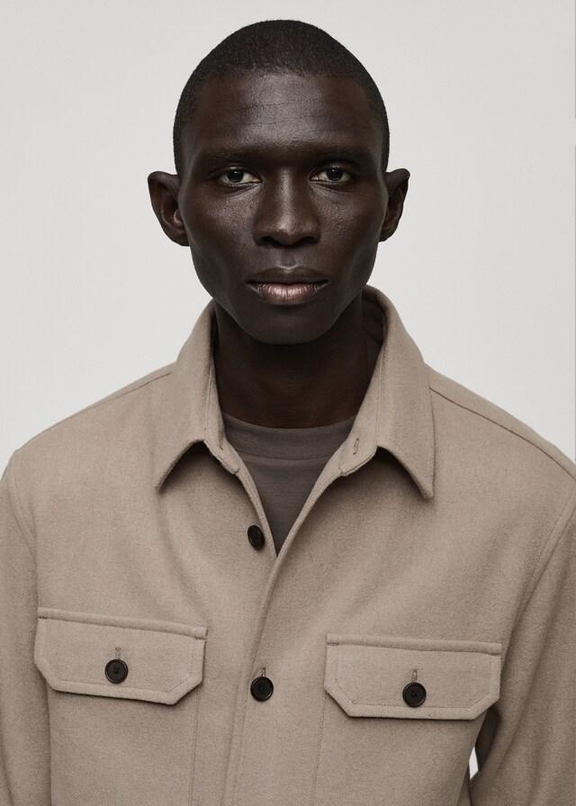 Mango Flanell-Overshirt aus Wollgemisch Günstig kaufen
