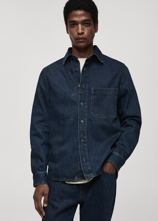 Mango Regular-Fit-Overshirt aus Jeans Begrenztes Angebot