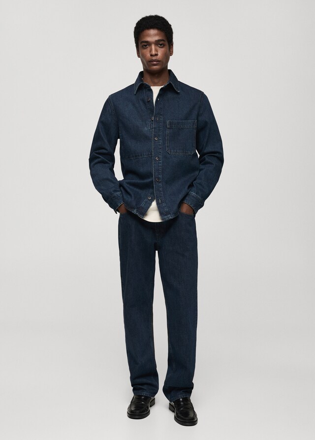 Mango Regular-Fit-Overshirt aus Jeans Begrenztes Angebot