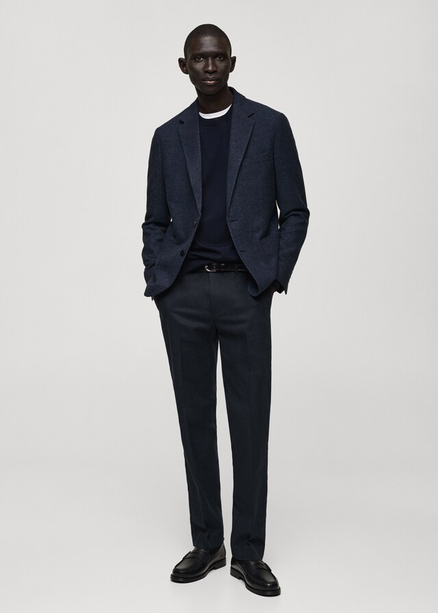 Mango Slim-Fit-Blazer aus Wollgemisch Zeitlich begrenztes Angebot