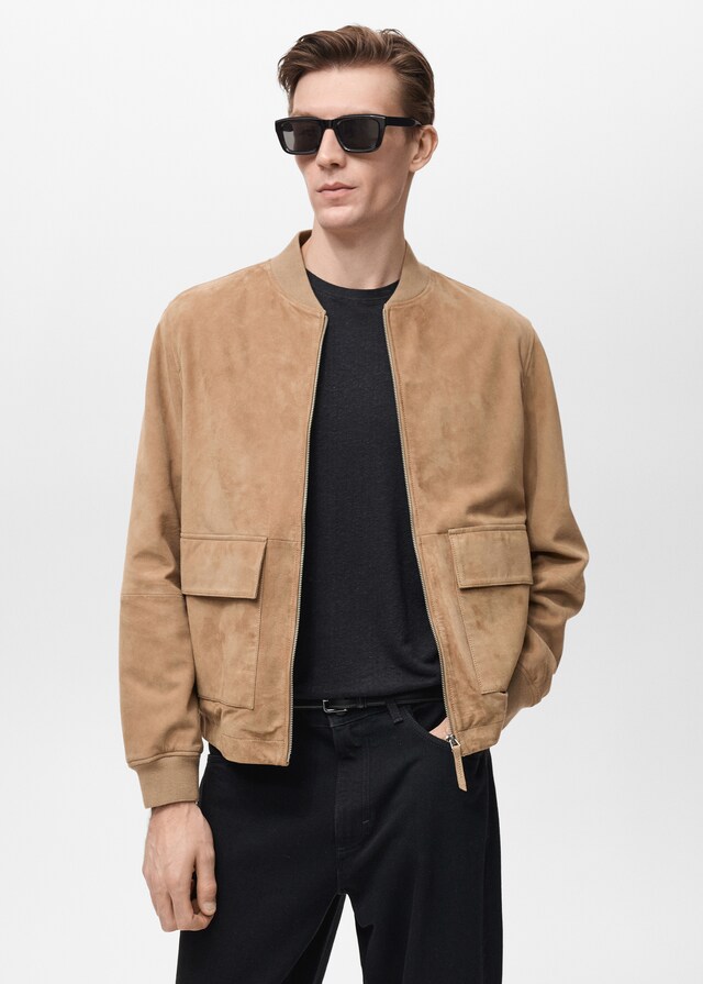 Mango Bomberjacke aus Wildleder