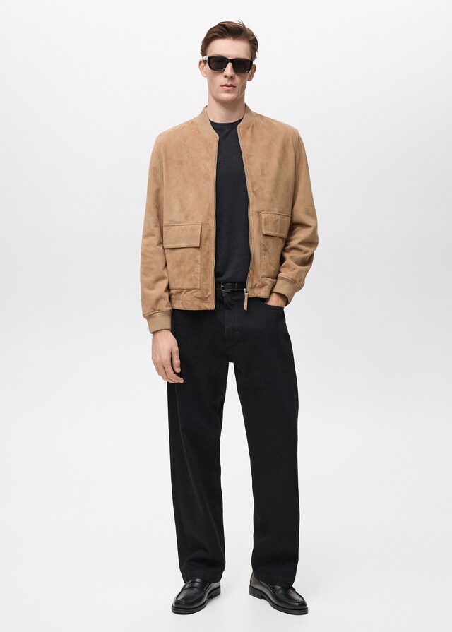Mango Bomberjacke aus Wildleder Saisonale Angebote