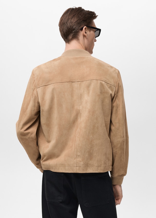 Mango Bomberjacke aus Wildleder Saisonale Angebote