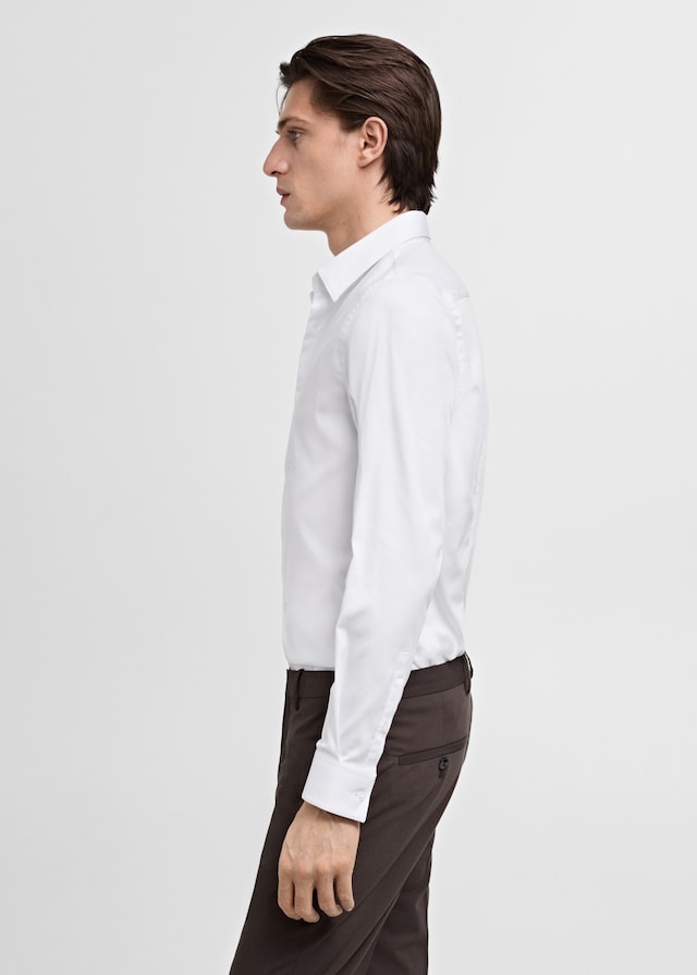 Mango Slim Fit-Anzugshemd aus Baumwolle Sonderangebote