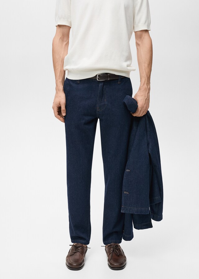 Mango Regular Fit-Jeans mit dunkler Waschung