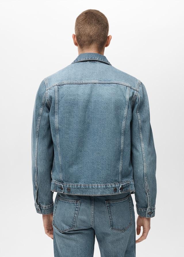 Mango Jeansjacke in Used-Optik Kostenlose Rückgabe