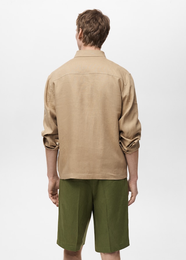 Mango Jacke aus 100 % Leinen mit Taschen Letzte 2 Tage