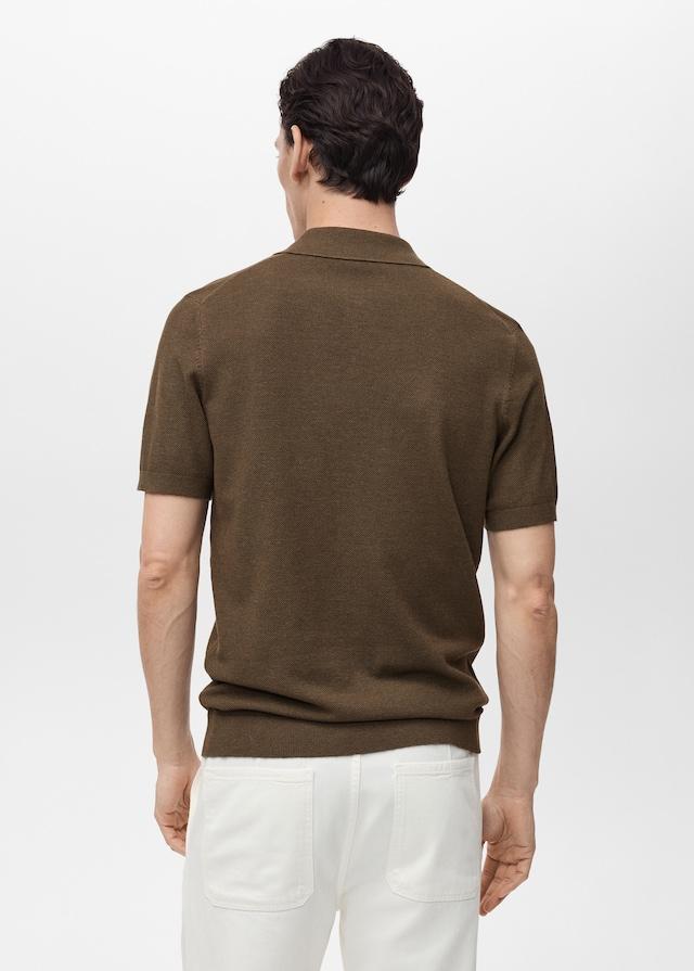 Mango Slim-Fit-Strick-T-Shirt mit Struktur Zeitbegrenzte Promotion