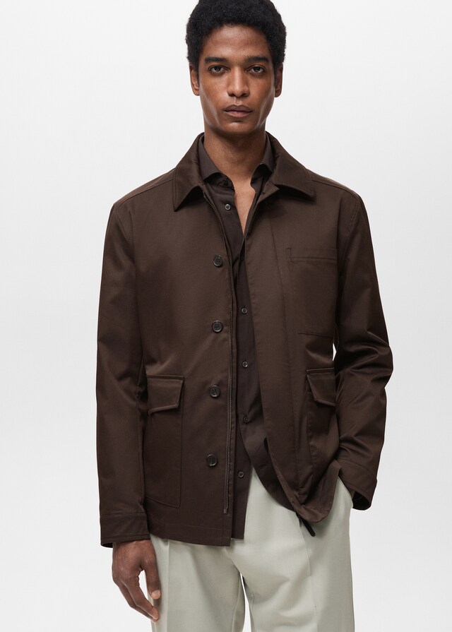 Mango Wasserabweisende Baumwolljacke