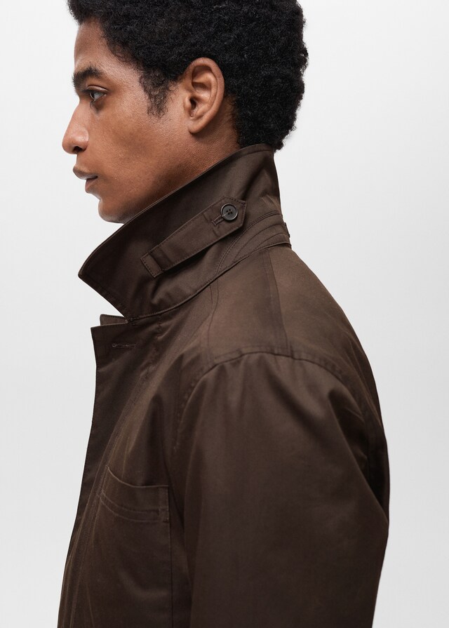 Mango Wasserabweisende Baumwolljacke Bis zu 55% Rabatt