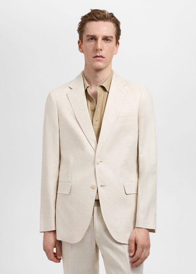 Mango Slim-Fit-Sakko Amalfi aus 100 % Leinen