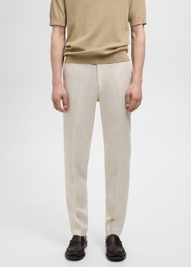 Mango Slim-Fit-Anzughose Amalfi aus 100 % Leinen Super Rabatt