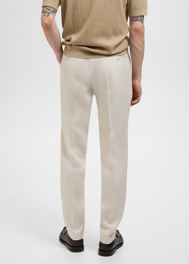 Mango Slim-Fit-Anzughose Amalfi aus 100 % Leinen Super Rabatt