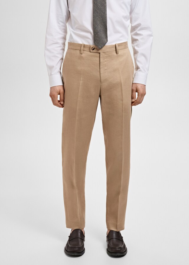 Mango Slim-Fit-Anzughose Amalfi aus 100 % Leinen Riesige Rabatte