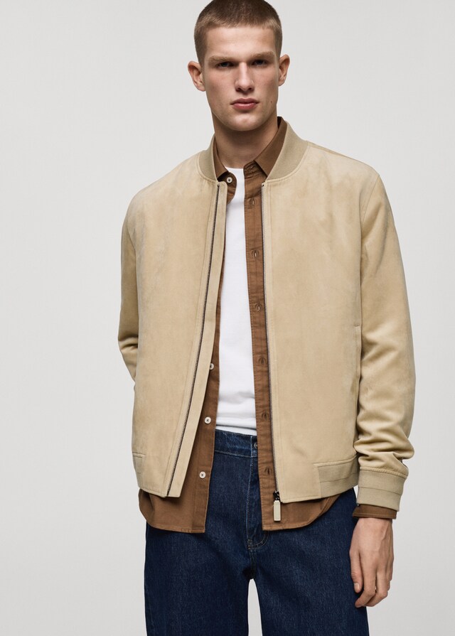 Mango Bomberjacke mit Wildleder-Effekt 50% Rabatt mit kostenlosem Versand