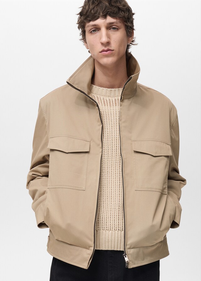Mango Relaxed-Fit-Jacke aus Baumwolle