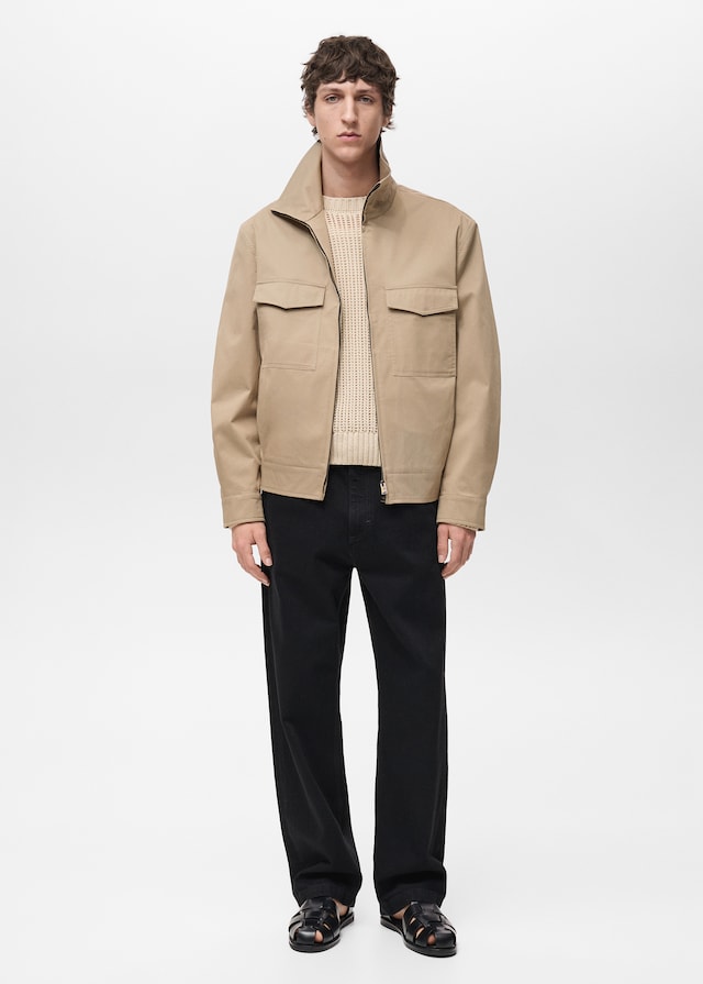 Mango Relaxed-Fit-Jacke aus Baumwolle Clearance-Verkauf