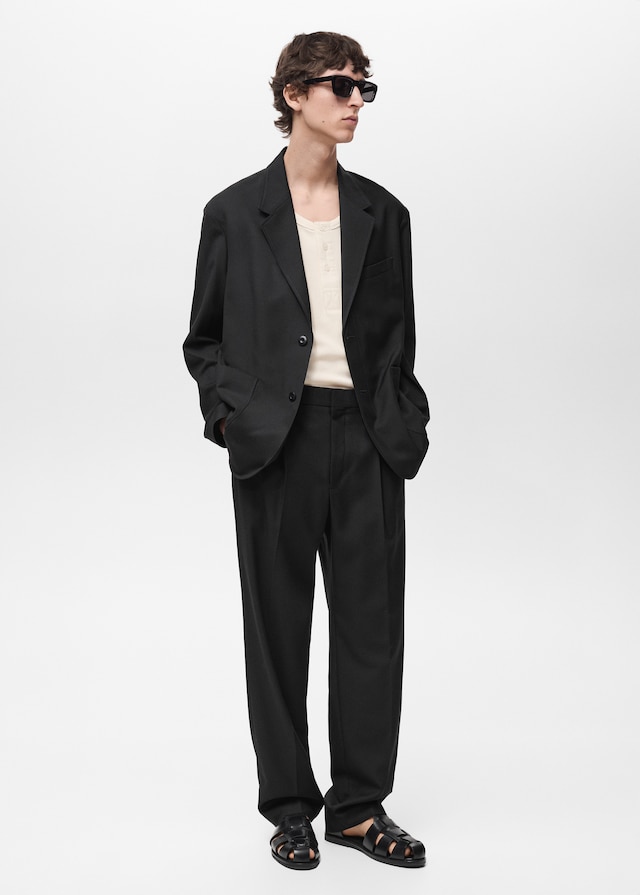 Mango Relaxed-Fit-Anzughose mit Bundfalten Begrenzt auf 3 Tage