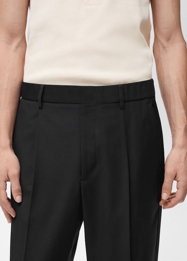 Mango Relaxed-Fit-Anzughose mit Bundfalten Begrenzt auf 3 Tage