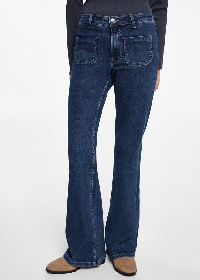 Mango Flared Jeans mit Taschen Speichern exportieren