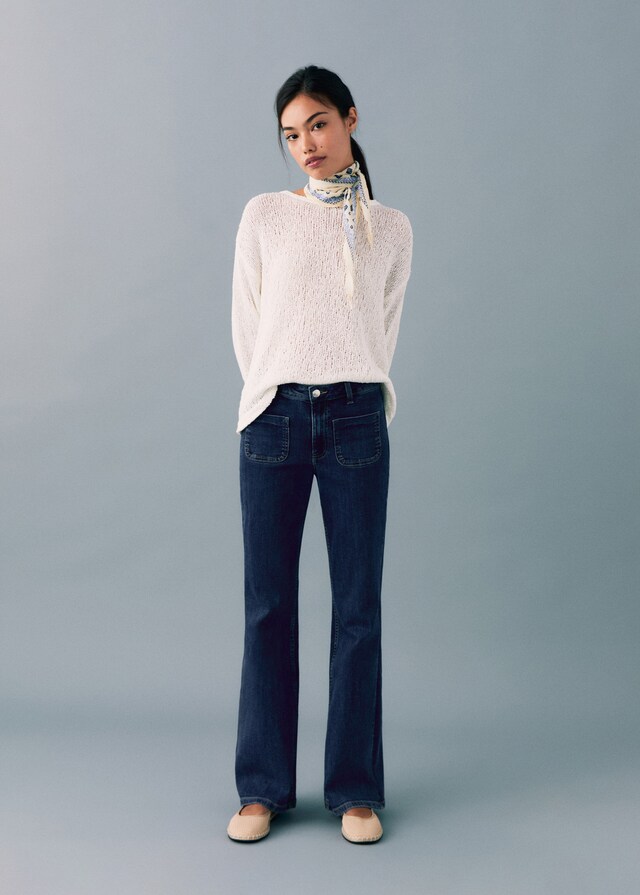 Mango Flared Jeans mit Taschen Speichern exportieren