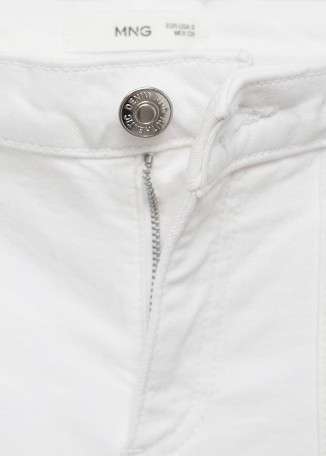 Mango Wideleg-Jeans mit ausgefranstem Saum zollfrei