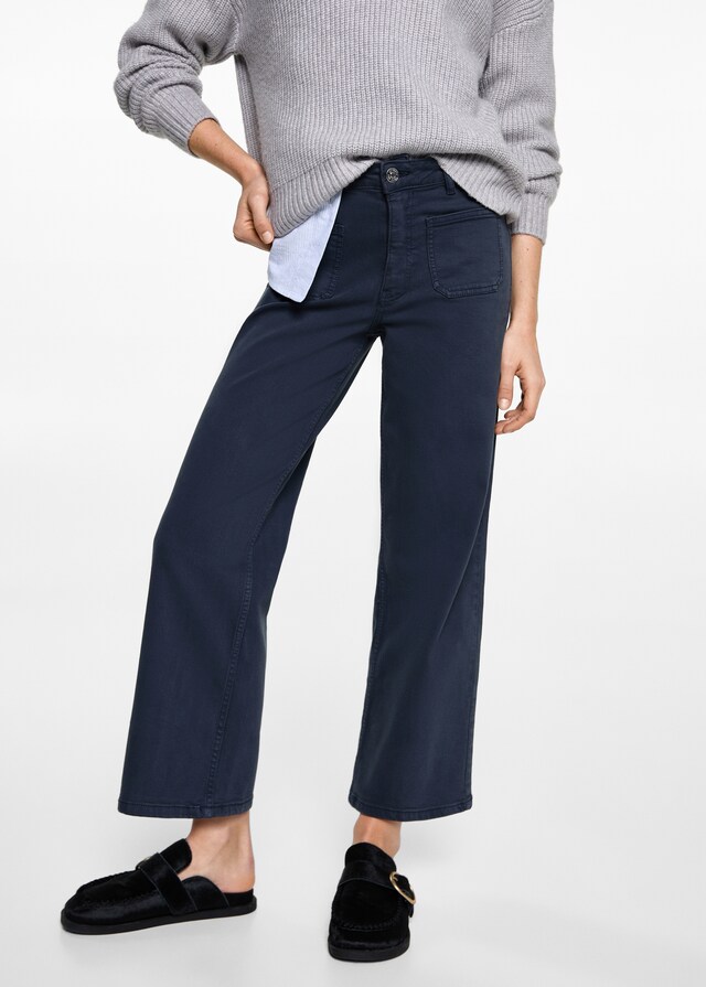 Mango Culotte-Jeans mit Taschen Online