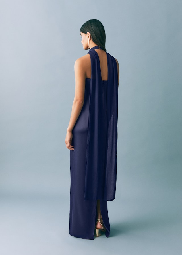 Mango Satiniertes Neckholderkleid Outlet