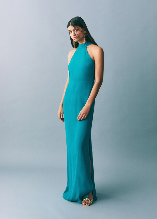 Mango Langes Neckholderkleid Angebote