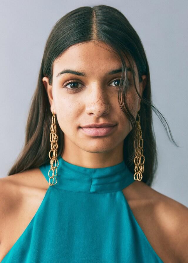 Mango Langes Neckholderkleid Angebote
