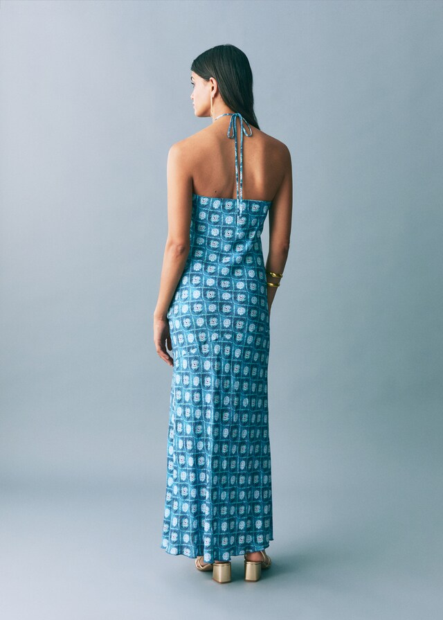 Mango Kleid mit Halfterkragen im Angebot