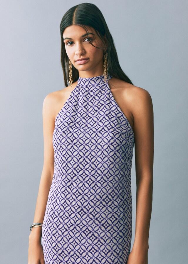 Mango Kleid mit Halfterkragen