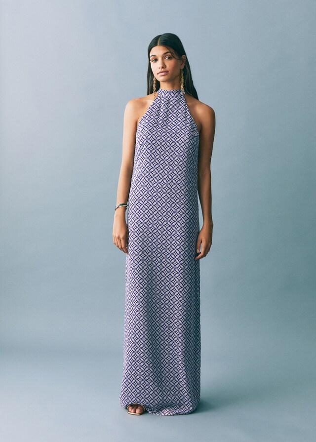 Mango Kleid mit Halfterkragen Schlussverkauf