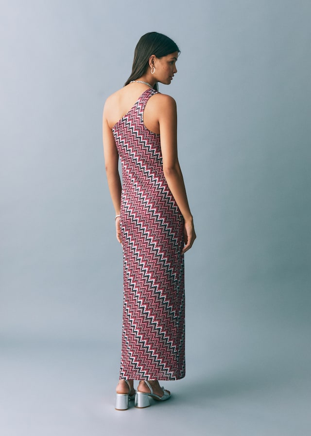 Mango Zickzack-Lurexkleid Günstiger Verkauf