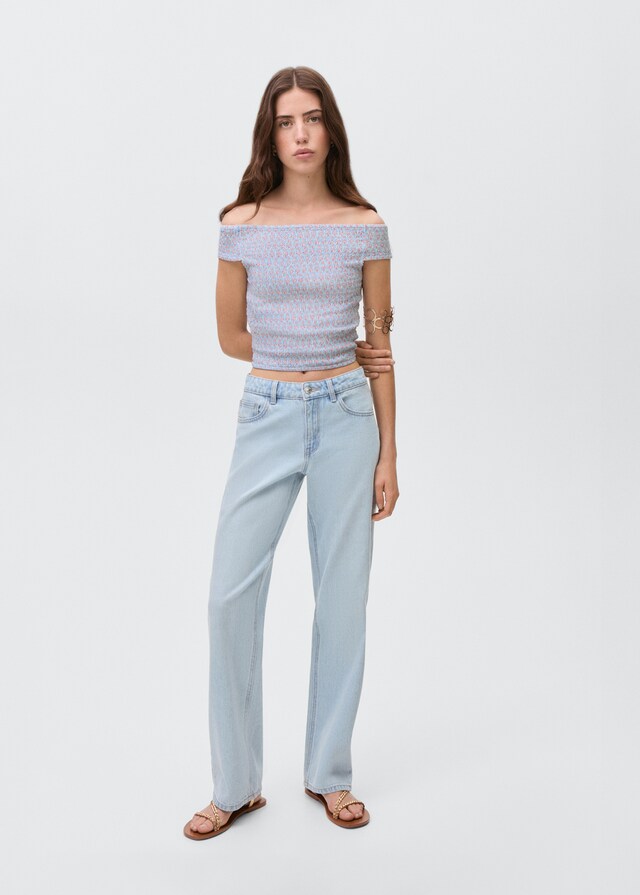 Mango Gemustertes Off-Shoulder Top Fabrikpreis