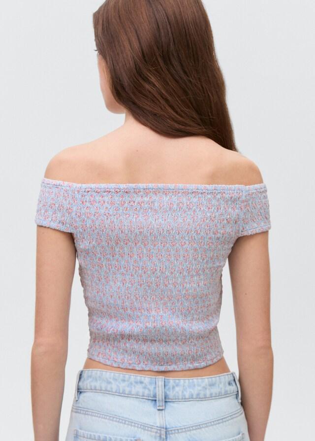 Mango Gemustertes Off-Shoulder Top Fabrikpreis