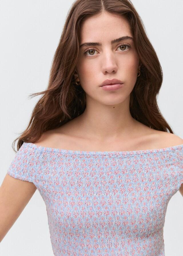 Mango Gemustertes Off-Shoulder Top Fabrikpreis