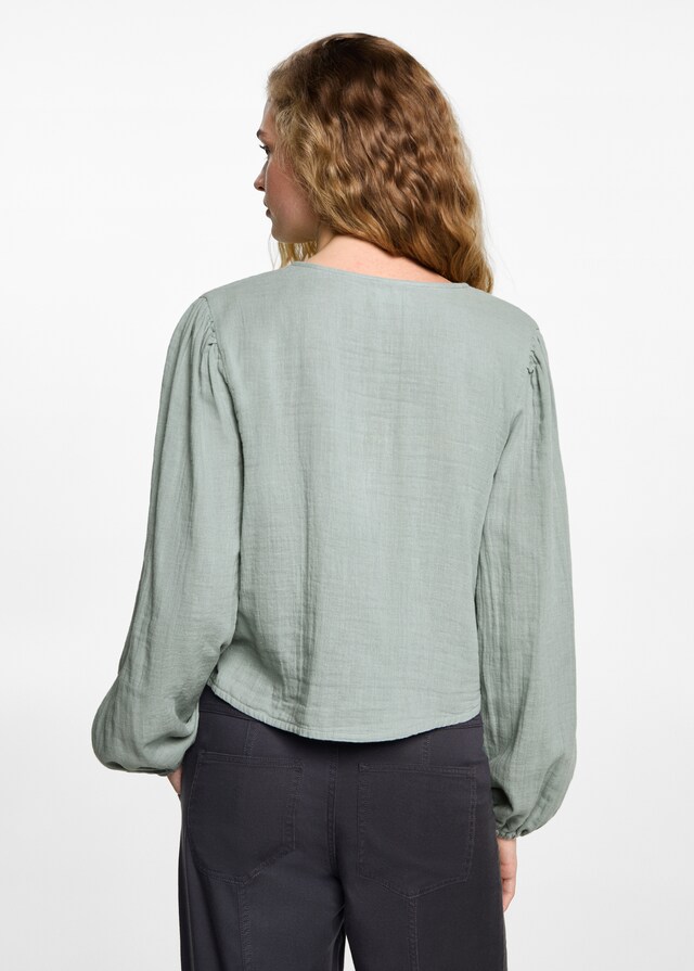 Mango Bluse mit V-Ausschnitt Versandkostenfrei