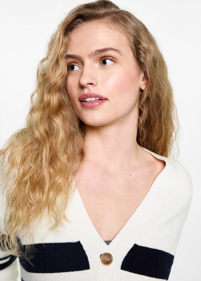 Mango Strickcardigan mit Streifenmuster Online Shopping