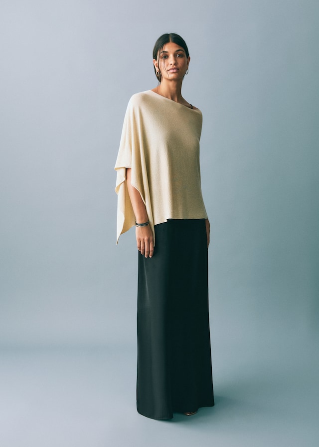 Mango Strickcape aus Lurex Preisnachlass