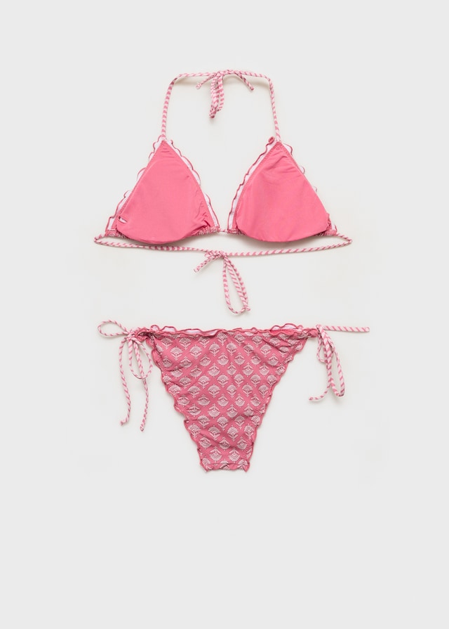 Mango Gemusterter Bikini mit Borte Jubiläumsangebot
